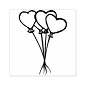 Happy Birthday Heart Balloons Birthday Rubberstempel (Afrduk)