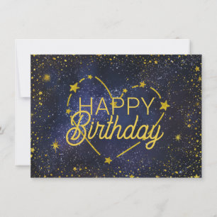 Happy Birthday Heart Constellation en Sterren Kaar Kaart