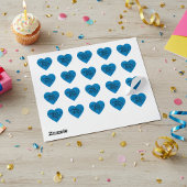 Happy Birthday Heart French Blue Sticker