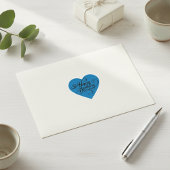 Happy Birthday Heart French Blue Sticker
