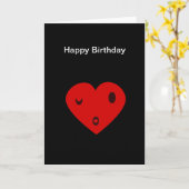 Happy Birthday Heart Kaart (Gele Bloem)