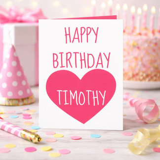 Happy Birthday Heart voor hem Feestdagen Kaart