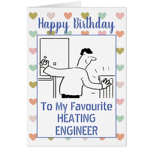 Happy Birthday Heating Engineer (Voorkant)