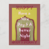 Happy Birthday heb een fijne dag en een betere avo Briefkaart (Voorkant)