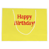 Happy Birthday Hedgehog Gift Bag Groot Cadeauzakje (Achterkant)