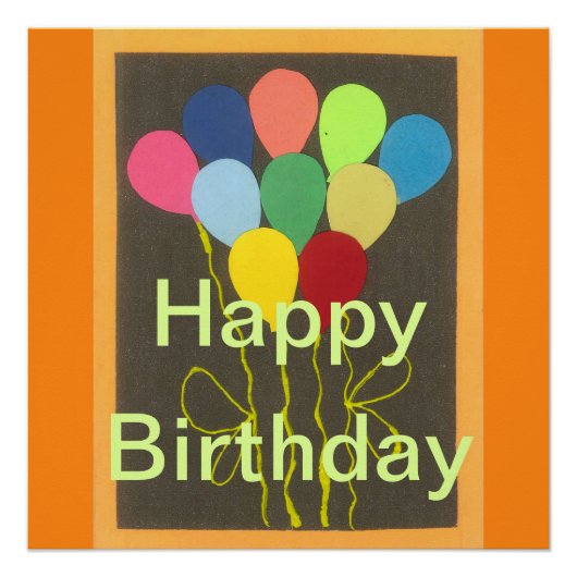 Happy Birthday heeft een mooie dag en een betere a Perfect Poster (Voorkant)