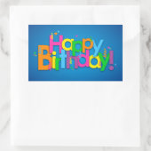 Happy Birthday - heldere kleuren Rechthoekige Sticker (Tas)