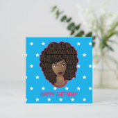 Happy Birthday, het aanmoedigen van zwarte vrouwen Kaart (Staand voorkant)