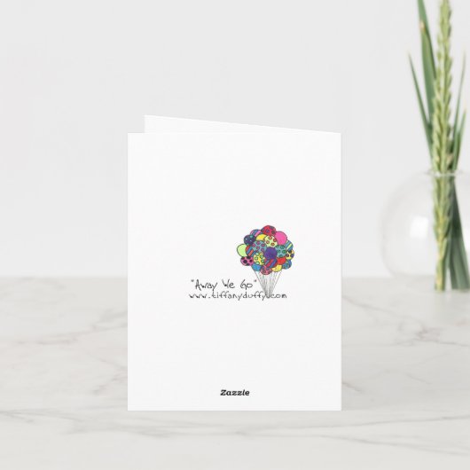Happy Birthday Hete Luchtballon Vogelnest Kaart (Achterkant)