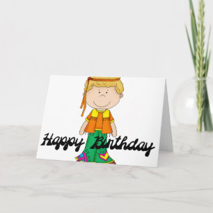 Happy Birthday Hippie Boy 1 Wenskaart Kaart