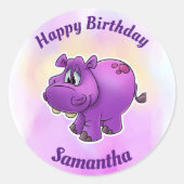 Happy Birthday Hippo Stickers (Voorkant)