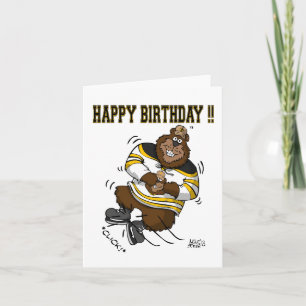 Happy Birthday Hockey Beer Card Kaart