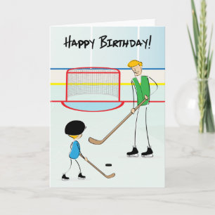 Happy Birthday Hockey Wenskaart (van jongen) Kaart