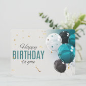 Happy Birthday Holiday Card Feestdagenkaart (Staand voorkant)