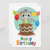 Happy Birthday Holiday Card Feestdagenkaart (Voorkant / Achterkant)