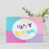 Happy Birthday Holiday Card Feestdagenkaart (Staand voorkant)