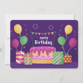 Happy Birthday Holiday Card Feestdagenkaart