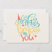 Happy Birthday Holiday Card Feestdagenkaart (Voorkant)