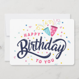 Happy Birthday Holiday Card Feestdagenkaart