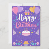 Happy Birthday Holiday Card Feestdagenkaart (Voorkant)