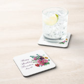 Happy Birthday Hollyhocks Bier Onderzetter (Rechterzijde)