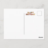 Happy Birthday Hologram Briefkaart (Achterkant)