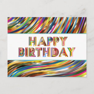 Happy Birthday Hologram Briefkaart