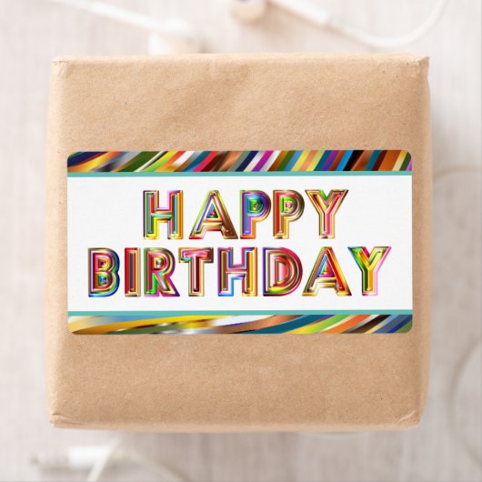 Happy Birthday Hologram Etiket (Insitu)