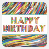 Happy Birthday Hologram Stickers (Voorkant)