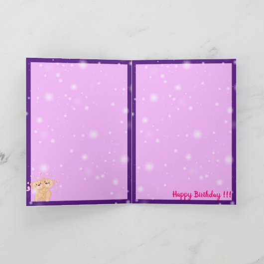 Happy Birthday, Honey Kaart (Binnen)