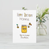 Happy Birthday Honey Kaart (Staand voorkant)