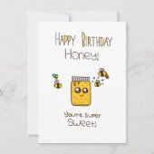 Happy Birthday Honey Kaart (Voorkant)