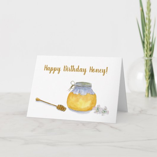 Happy Birthday Honey Pot Kaart (Voorkant)