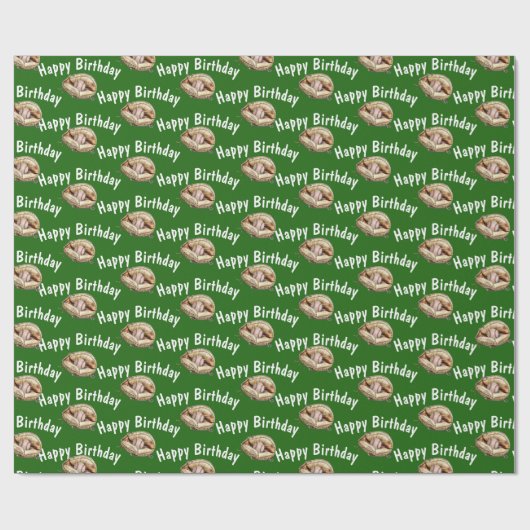 Happy Birthday honkbal in handschoen Cadeaupapier (Vlak)