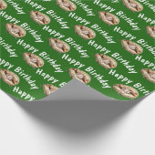 Happy Birthday honkbal in handschoen Cadeaupapier (Hoek)