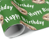 Happy Birthday honkbal in handschoen Cadeaupapier (Rol Hoek)