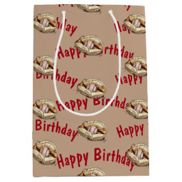 Happy Birthday honkbal in handschoen Medium Cadeauzakje