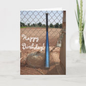 Happy Birthday honkbalknuppel wenskaart Kaart (Voorkant)