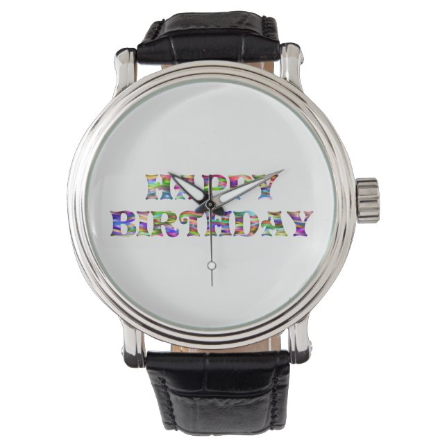 Happy Birthday Horloge (Voorkant)