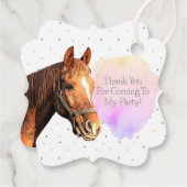 Happy Birthday Horse Back Riding  Animal Kind Bedankjes Labels (Achterkant)