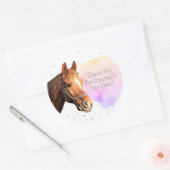 Happy Birthday Horse Back Riding  Animal Kind Ronde Sticker (Envelop)