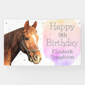 Happy Birthday Horse Back Riding Animal Kind Spandoek (Horizontaal)
