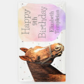 Happy Birthday Horse Back Riding Animal Kind Spandoek (Verticaal)