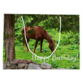 Happy Birthday Horse Groot Cadeauzakje (Achterkant)