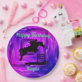 Happy Birthday Horse Hunter Jumper Equestrian Papieren Bordje (Feest)