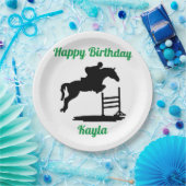 Happy Birthday Horse Hunter Jumper Equestrian Papieren Bordje (Feest)