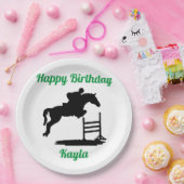 Happy Birthday Horse Hunter Jumper Equestrian Papieren Bordje (Feest)