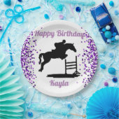 Happy Birthday Horse Hunter Jumper Equestrian Papieren Bordje (Feest)