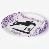 Happy Birthday Horse Hunter Jumper Equestrian Papieren Bordje (Gekanteld)