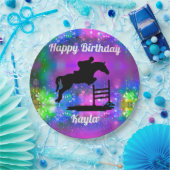 Happy Birthday Horse Hunter Jumper Equestrian Papieren Bordje (Feest)